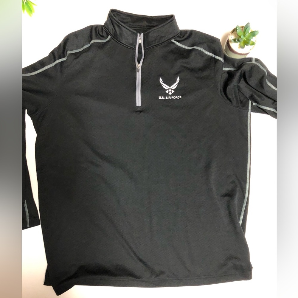 Under Armour Jacket Mens Size 2XL  Black Stretch Half Zip Loose